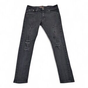 Copper Rivet Black Distressed Skinny Jeans Women's Size‎ 30